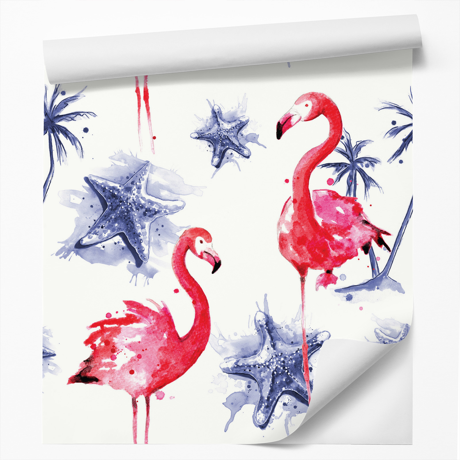 Flamingo Peel and Stick Wallpaper Tropical Forest Animal Birds Wallpap   HaokHome