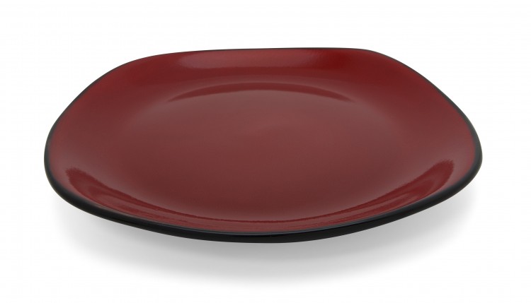 Hell's Kitchen Dinner Plates (Set of 4) - Black/Red alternate img #1