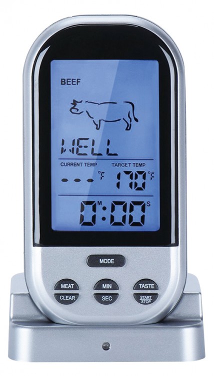 Wireless Digital Meat Thermometer - Stainless Steel alternate img #1