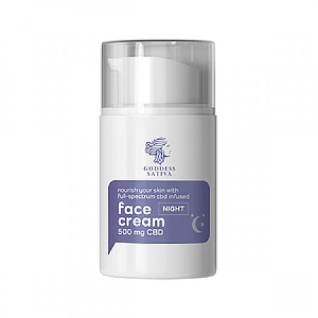 500mg Full Spectrum CBD Night Face Cream - 50 ml alternate img #1