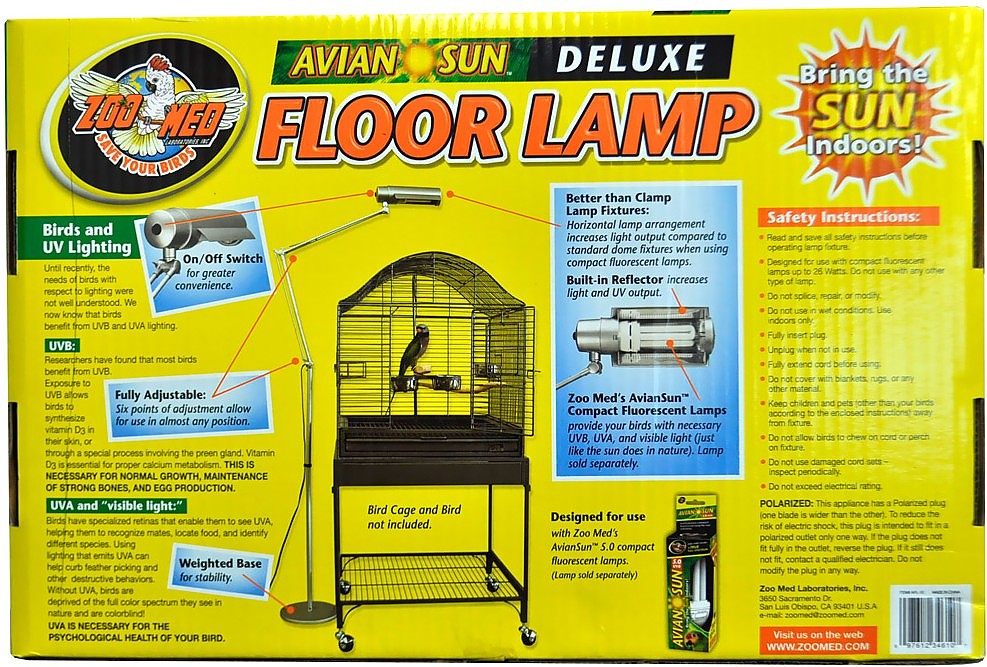 smaak ze Boek Zoo Med Avian Sun Deluxe Floor Lamp