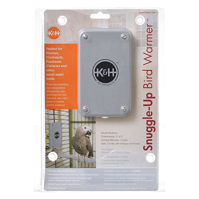 Gray K&H PET PRODUCTS 100537786 Snuggle Warmer for Cage 12V for Exotic Pet Birds Small/Medium 3 x 5 