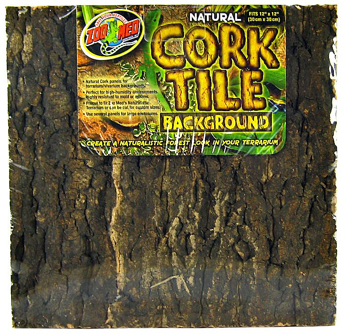 Zoo Med Natural Cork Tile Background 12 X 12-Inches 