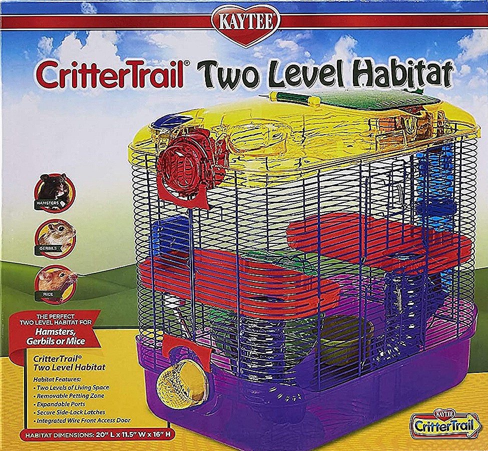CRITTERTRAIL TWO LEVEL CAGE HABITAT FOR HAMSTERS & GERBILS 