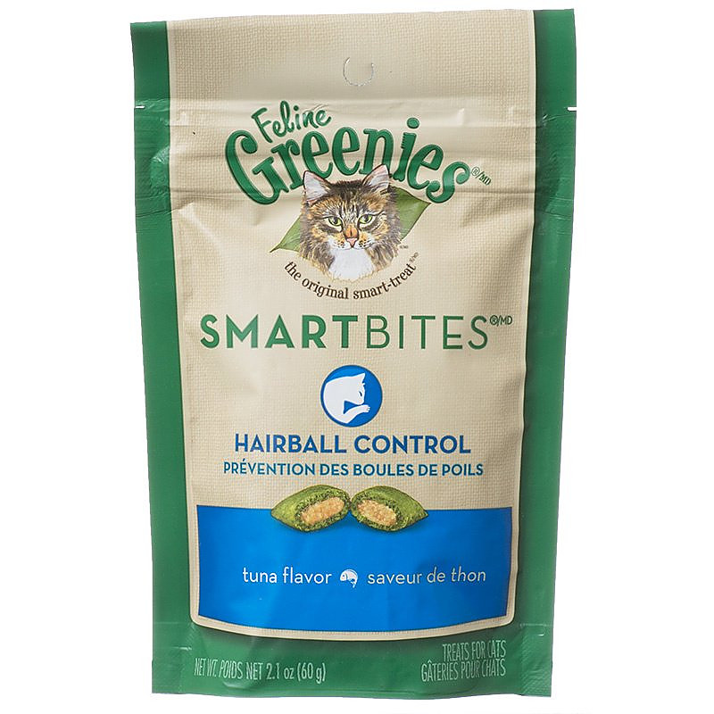 Greenies SmartBites Hairball Control Cat Treats Tuna Flavor