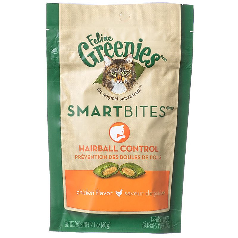 Greenies SmartBites Hairball Control Cat Treats Chicken Flavor