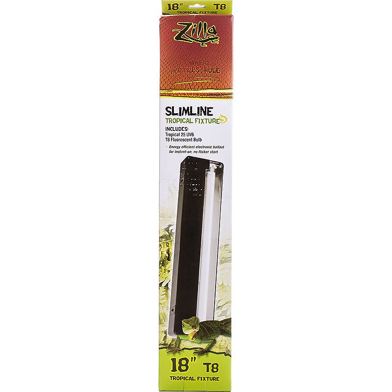 18 Zilla 13416 Slimline Reptile Lighting Fixture with UVB Lamp