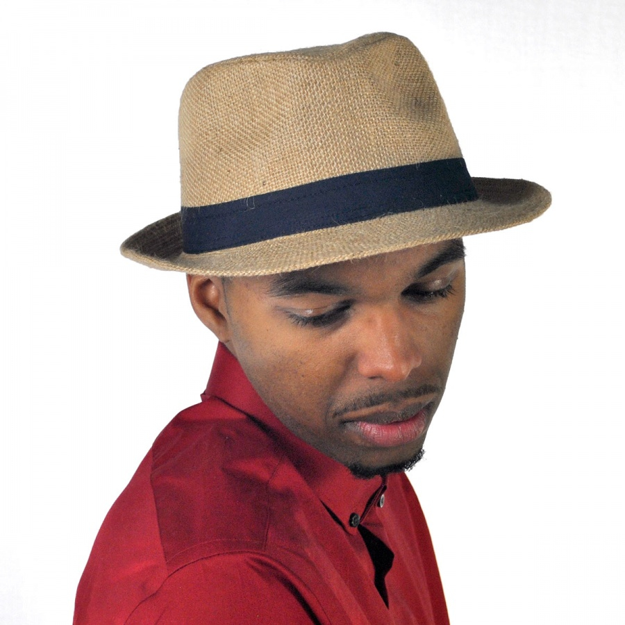 Jaxon Hats Jute Fabric C-Crown Trilby Fedora Hat 